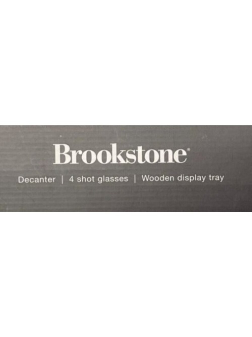 Brookstone Pin High Decanter Set with 4 Shot Glasses & Wooden Tray - New in Box - Picture 7 of 7